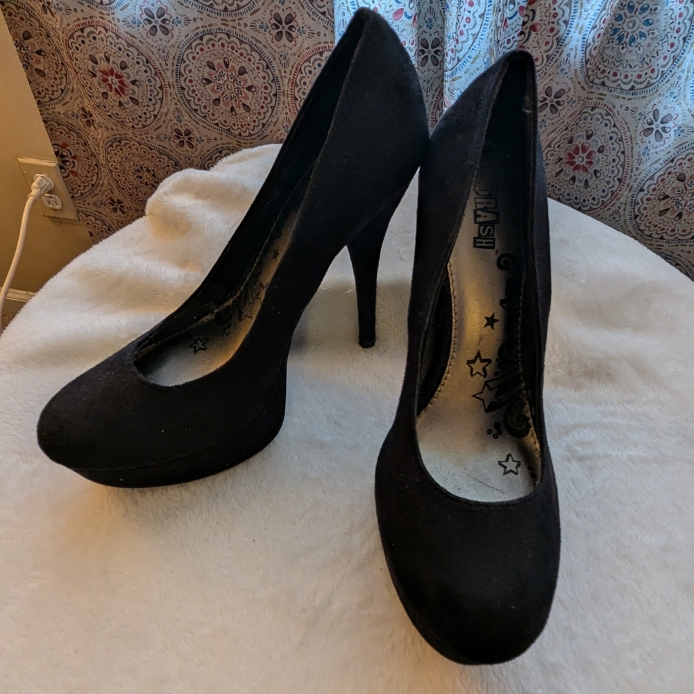 Black Platform High Heels Sz 8